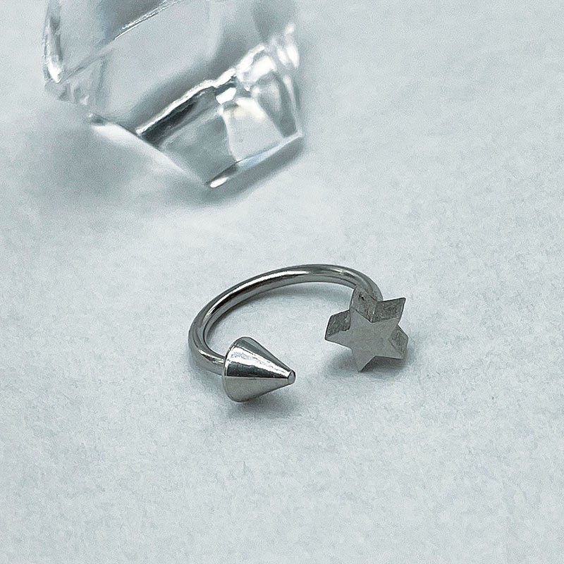 1PC Five-pointed Star Lip Pier - đánh giá và giá Body Jewelry Vertical Labret