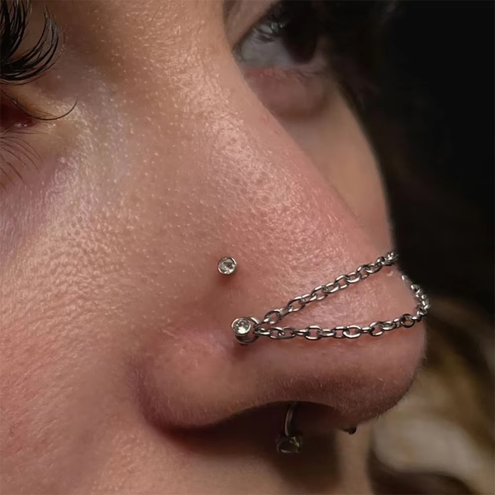 Fashion Titanium Nose Chain Do - đánh giá và giá Body Jewelry Piercing