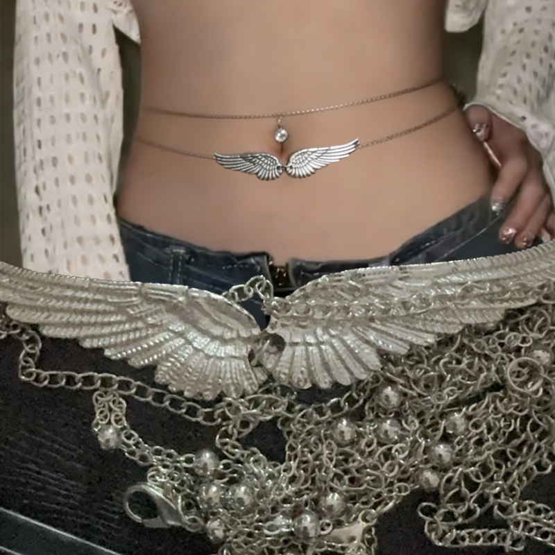 Double Layer Wings Angel Waist - đánh giá và giá Body Jewelry Charms