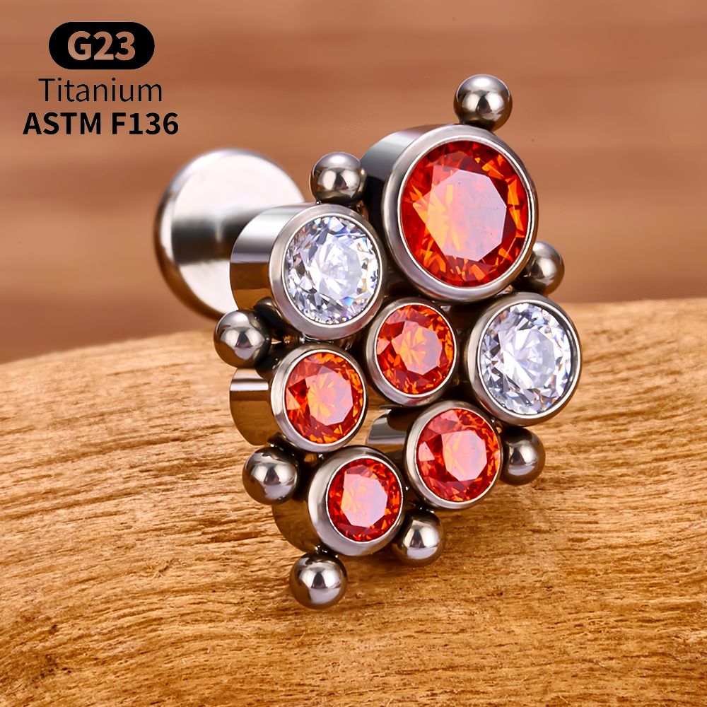 Titanium Arc Opal Labret Packs - đánh giá và giá Body Jewelry Vertical Labret