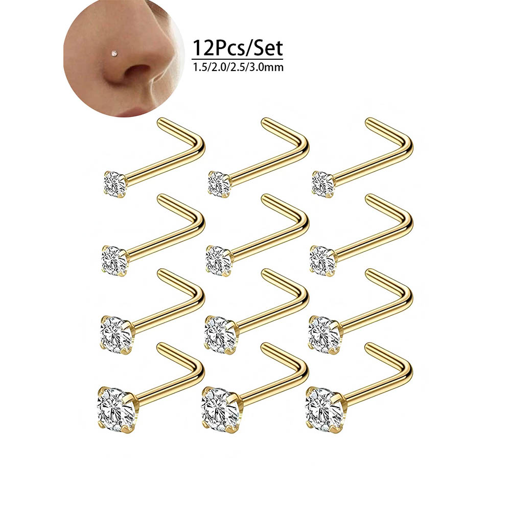 12-Piece Full Set 316L Hypoall - đánh giá và giá Body Jewelry Hoops