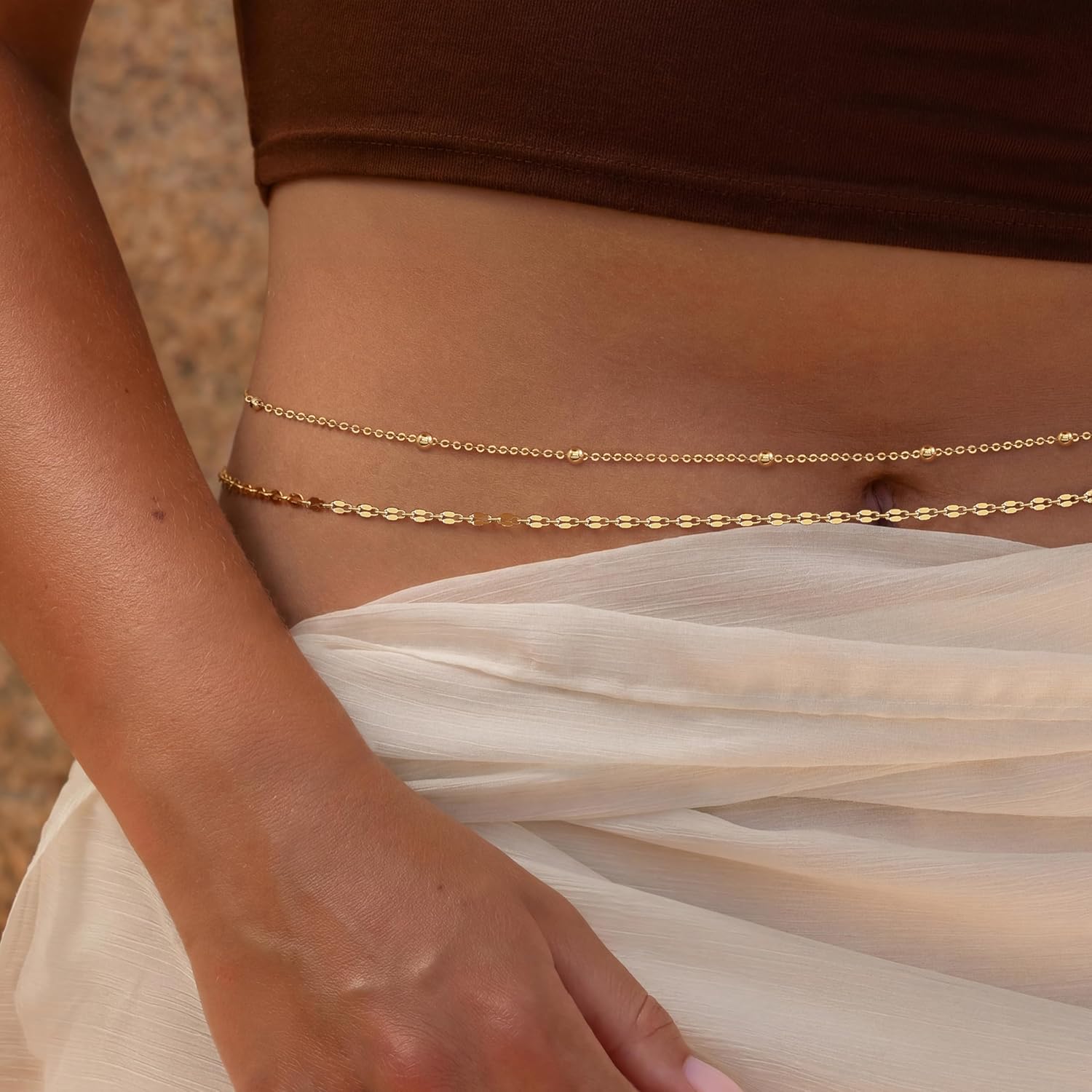 14K Gold Plated Waist Chain Wo - đánh giá và giá Body Jewelry Women